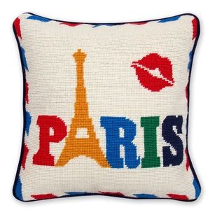 Paris Needlepoint Pillow